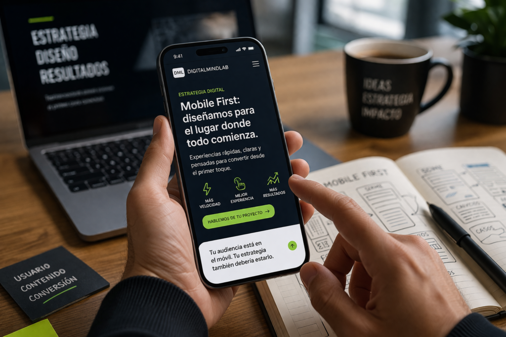 "Infografía estratégica comparando la visibilidad en buscadores (SEO) y la optimización para motores de respuesta de IA (AEO) desarrollada por Digital Mind Lab.