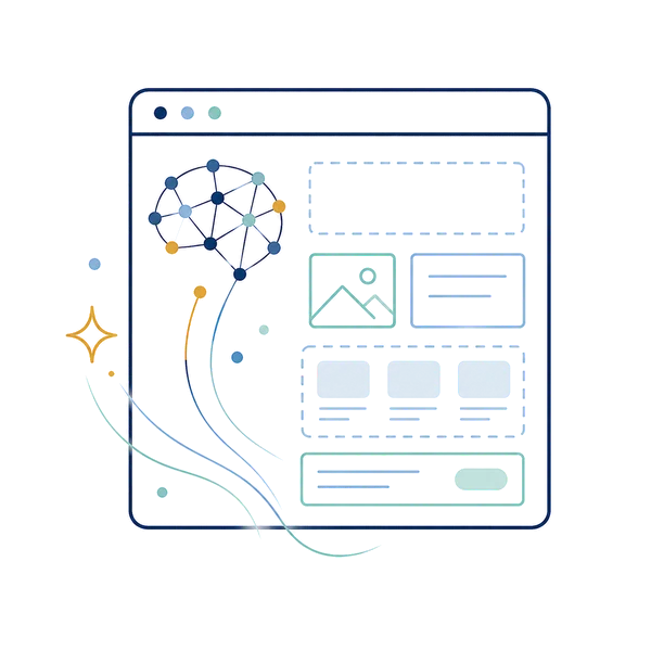 Ilustración de una web ordenada